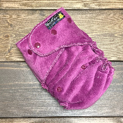 Purple cotton velour - serged Sleepytime