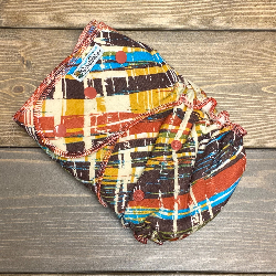 Rust Abstract /w organic bamboo velour - serged multi-size