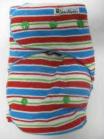 Chez Ami Summer Stripe /w turquoise cotton velour - T&T multi-size