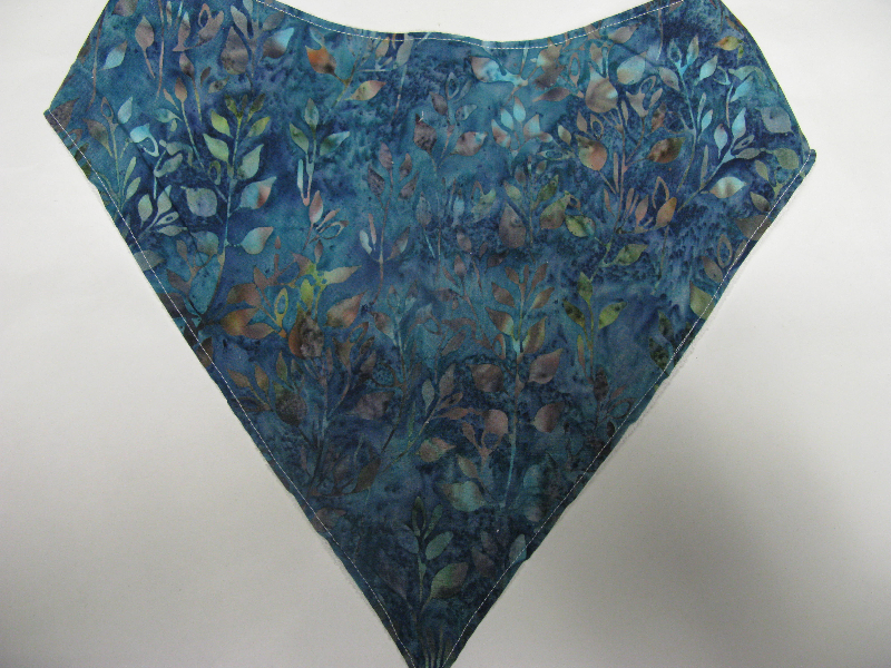 SALE! Blue Leaf Batik - Bandana Bib