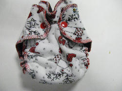Reindeer Cotton Velour /w black cotton velour - newborn