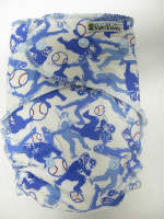Baseball /w blue cotton velour - serged multi-size