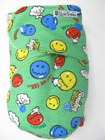Smiley World (imported) /w lemon organic bamboo velour - T&T multi-size