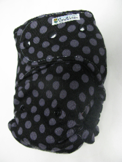 Black Dot /w black cotton velour - T&T multi-size