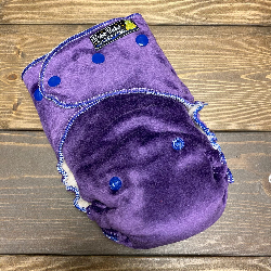 Purple OBV /w natural OBV inner & navy OBV soakers - serged Sleepytime