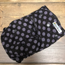 Onyx Dot /w black cotton velour - T&T multi-size