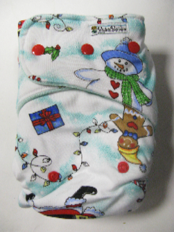Santa /w seafoam cotton velour - T&T multi-size
