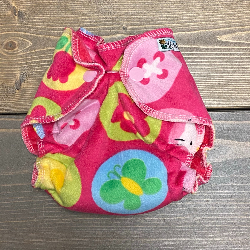 Hello Kitty Minky /w fuschia cotton velour - newborn