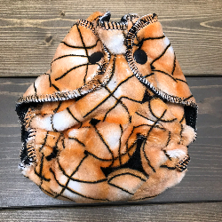 Basketball Minky /w black cotton velour - newborn