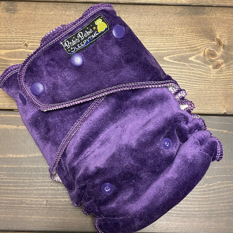 Purple OBV /w natural OBV inner & purple OBV soakers - serged Sleepytime