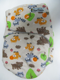 Forest Friends /w grey organic bamboo velour - T&T multi-size