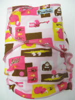 OVERSIZE!  Pink Zoo /w pink cotton velour - OVERSIZE multi-size REGULAR fitted