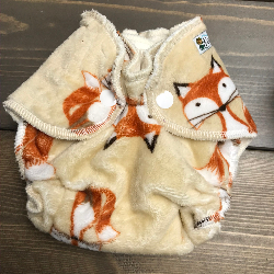 Fox minky /w organic bamboo velour- newborn