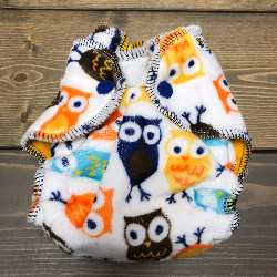 Owls Minky /w yellow cotton velour - newborn
