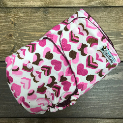 Pink Hearts /w plum cotton velour - T&T multi-size