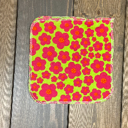 Lime Floral/Velour Wipe