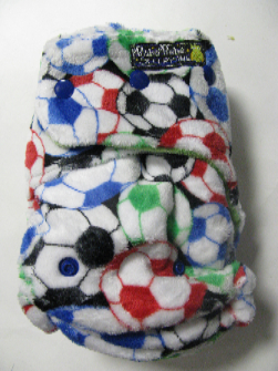 Soccer Minky /w green organic bamboo velour - T&T Sleepytime