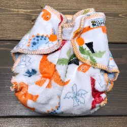 Dino Minky /w blue cotton velour- newborn