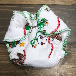 Christmas Puppies /w white cotton velour- newborn