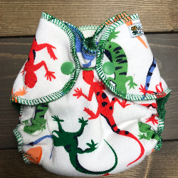 Geckos /w green cotton velour - newborn