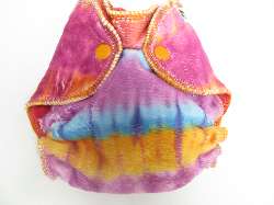 Pink Tie Dye Minky /w fushcia Cotton velour - newborn
