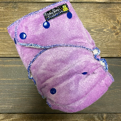 Lilac OBV /w natural OBV inner & navy OBV soakers - serged Sleepytime