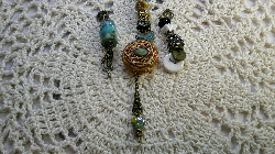 gift sets- bird with bird nest,  ceramic pendant soar,  turquoise nugget pendant