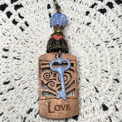 the key to love necklace pendant