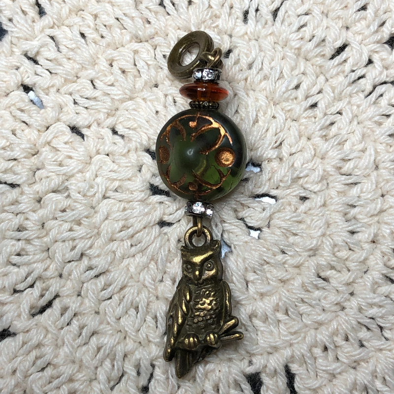 heart chakra wisdom owl necklace pendant
