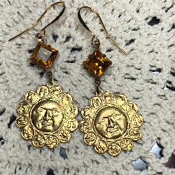 golden sun earrings