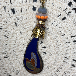 take flight-vintage enameled bird necklace pendant-3