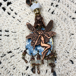 keeper of the key fairy necklace pendant