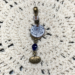 make a wish, enameled dandelion necklace pendant-14