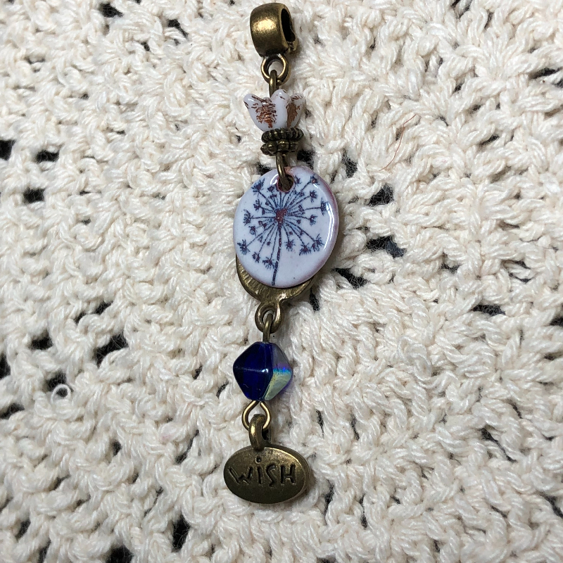 make a wish, enameled dandelion necklace pendant-14