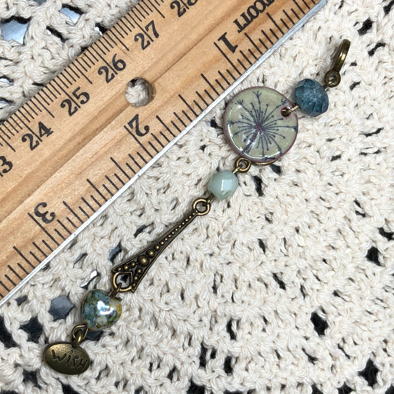 make a wish, enameled dandelion necklace pendant-4