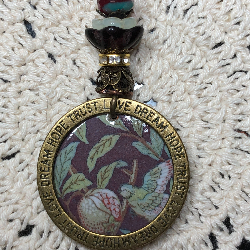 a bird's paradise  enameled necklace pendant-3