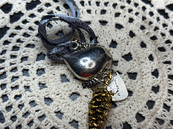 pinecone bird necklace
