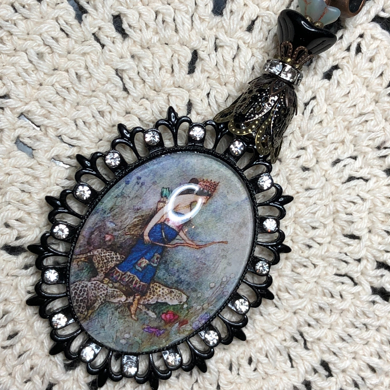 brave warrior goddess necklace pendant
