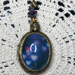 just love, vintage locket necklace pendant