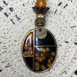 autumn night  vintage necklace pendant