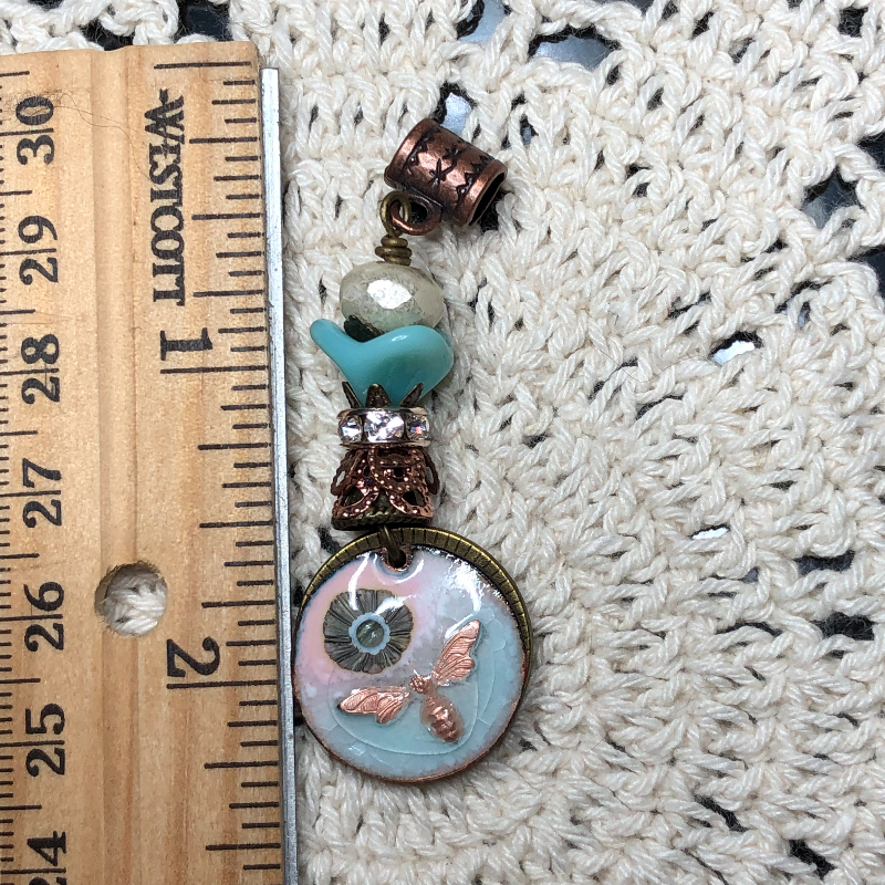 bee-ing so kind enameled necklace pendant