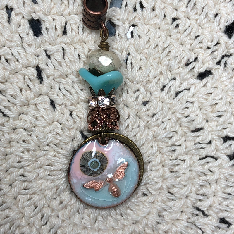 bee-ing so kind enameled necklace pendant