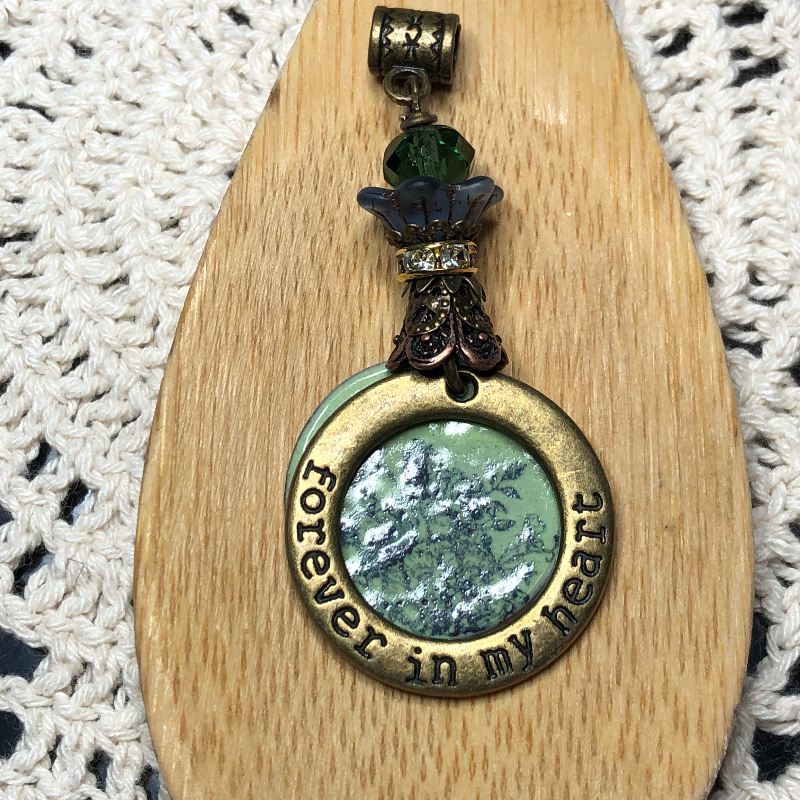 prairie garden-forever in my heart-necklace pendant