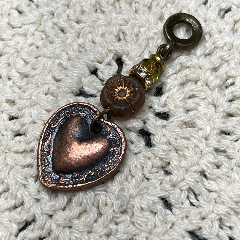 i love you, copper heart necklace pendant