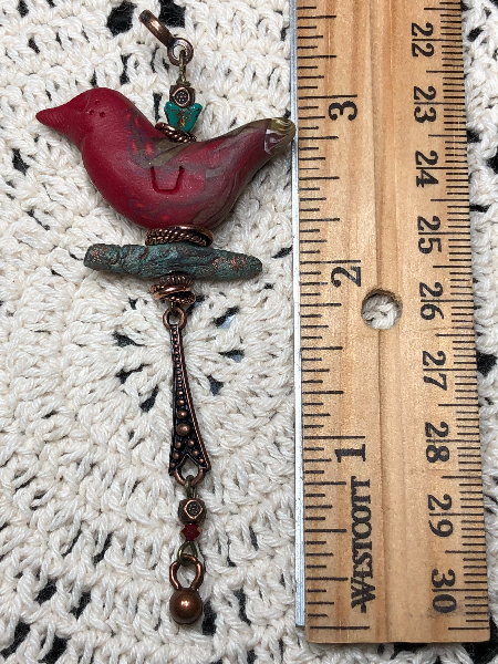 red bird necklace pendant