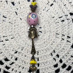 pink owl sunshining love  necklace pendant