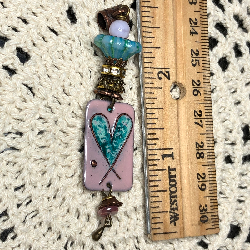 blue hearted, blue moon necklace pendant