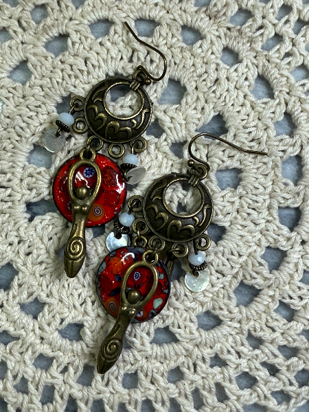 goddess moon dance ritual earrings