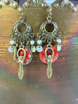 goddess moon dance ritual earrings
