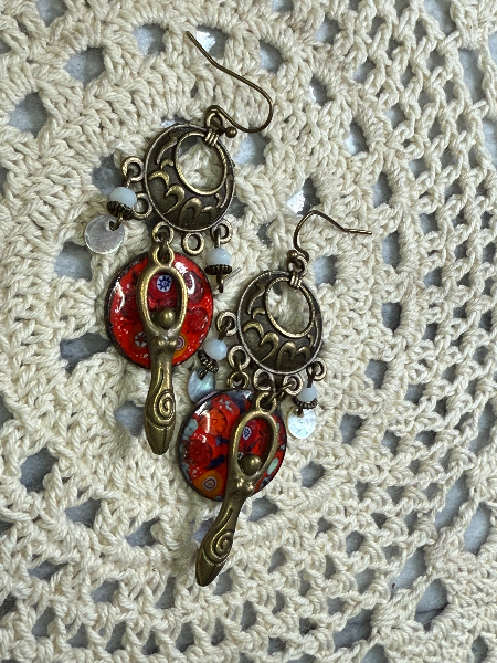 goddess moon dance ritual earrings